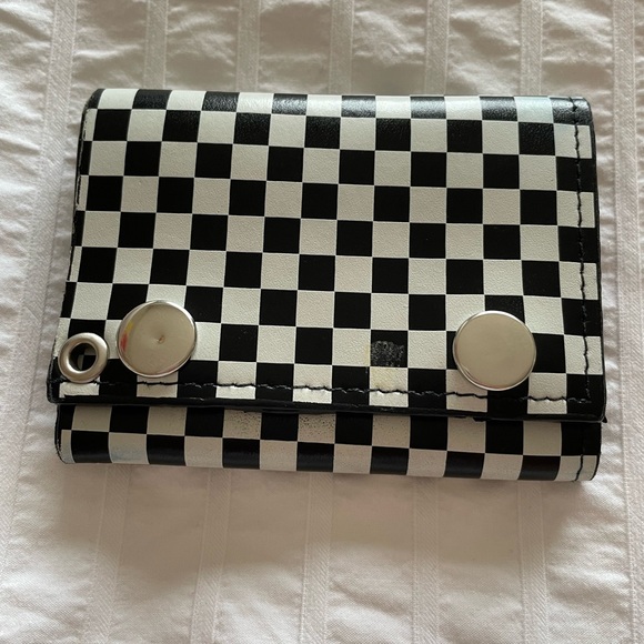 Rude Boy checkered leather wallet - Picture 2 of 6